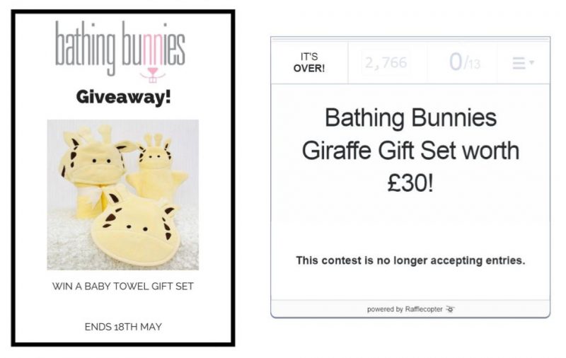 Bathing Bunnies giveaway widgets