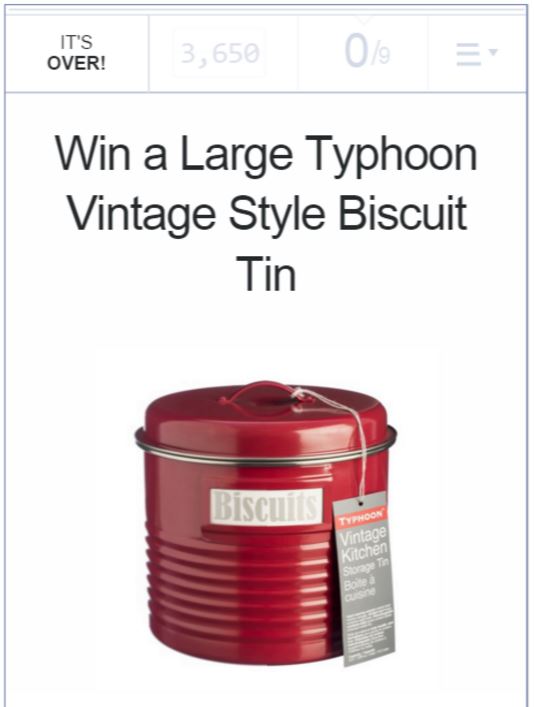 NuCasa Biscuit Tin Giveaway Widget