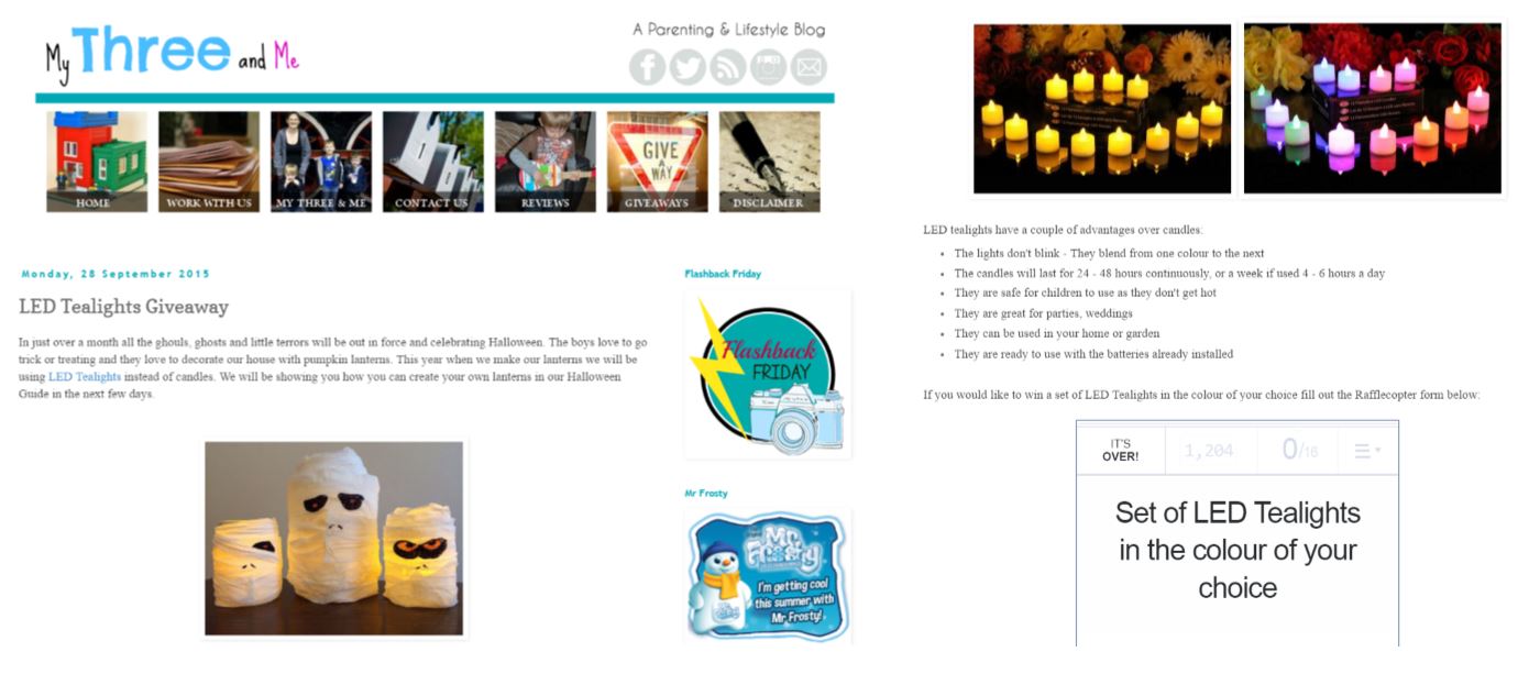 PK Green LED tealights campaign