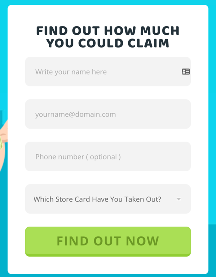 screenshot of legal lead generation box to improve website conversion rate