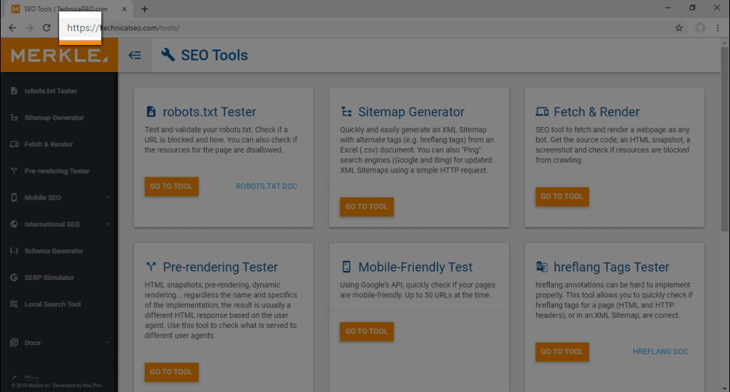 Screenshot of a URL address bar showing HTTPS.