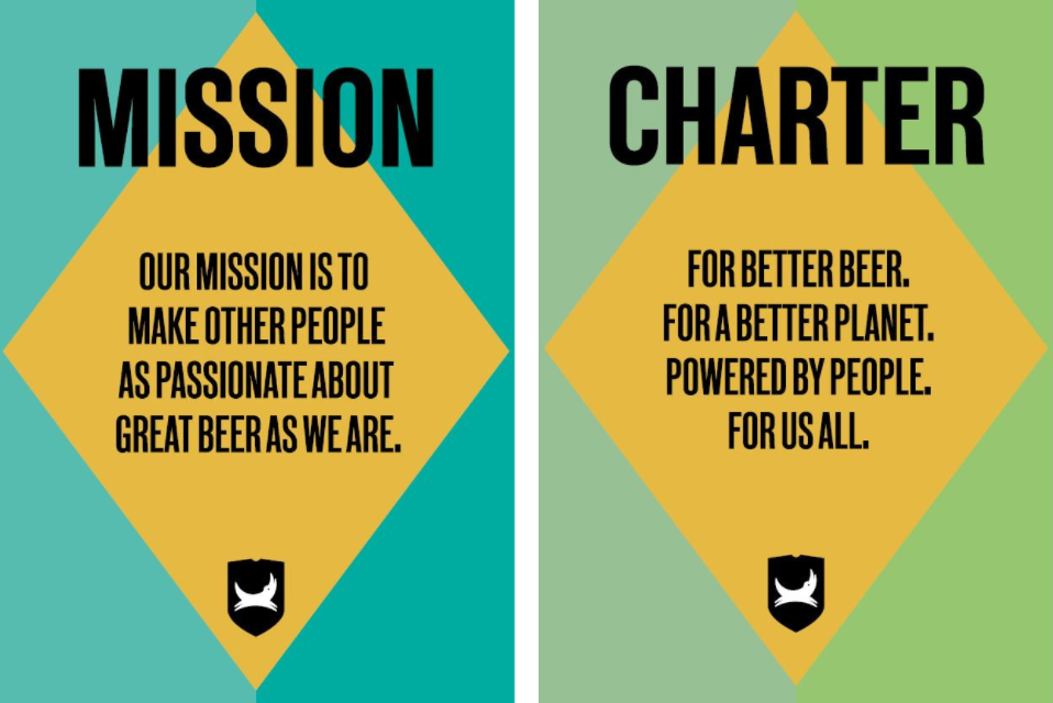 Screenshot of BrewDog's Mission and Charter