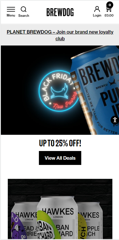 Brewdog mobile site