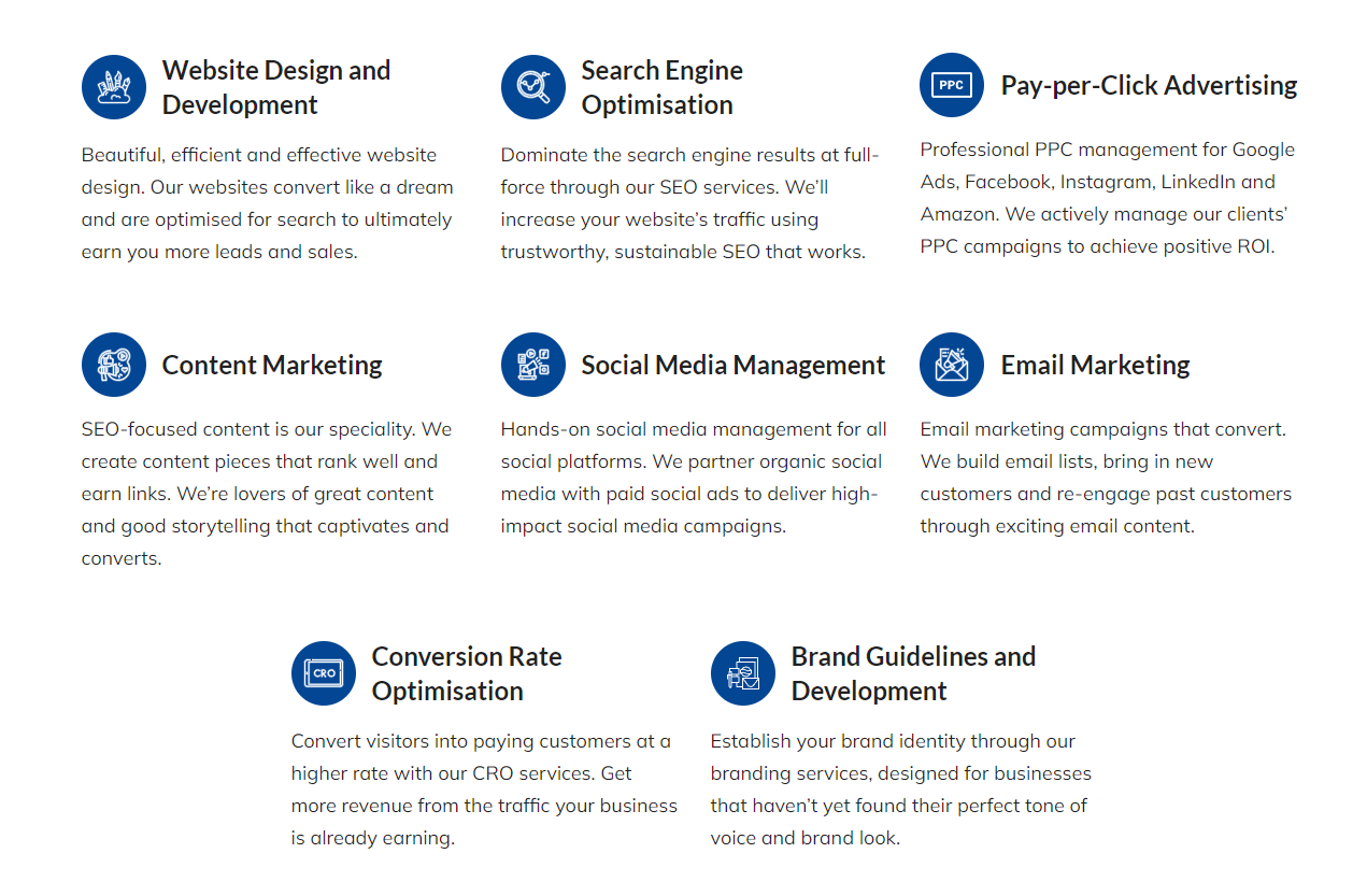 Example of homepage headings on the Thinkplus homepage