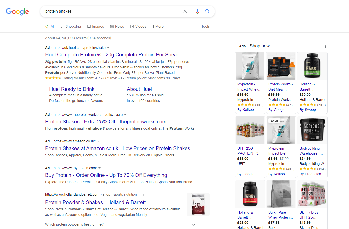 Examples of PPC Ads on Google Search