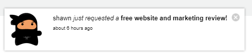 Screenshot of the "last bought" widget on the Thinkplus website