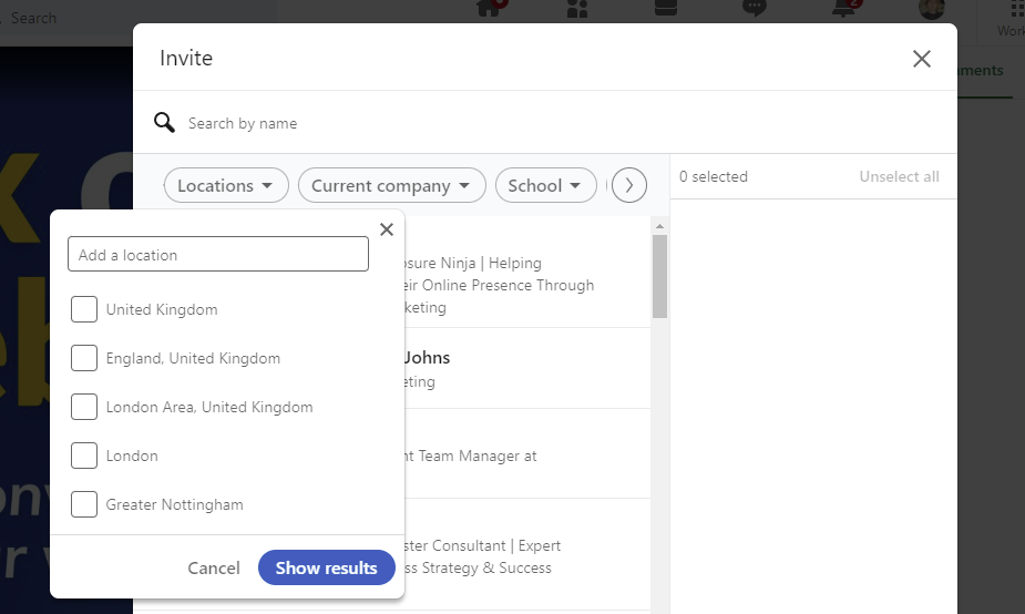 Invite your connections to your live stream event on LinkedIn