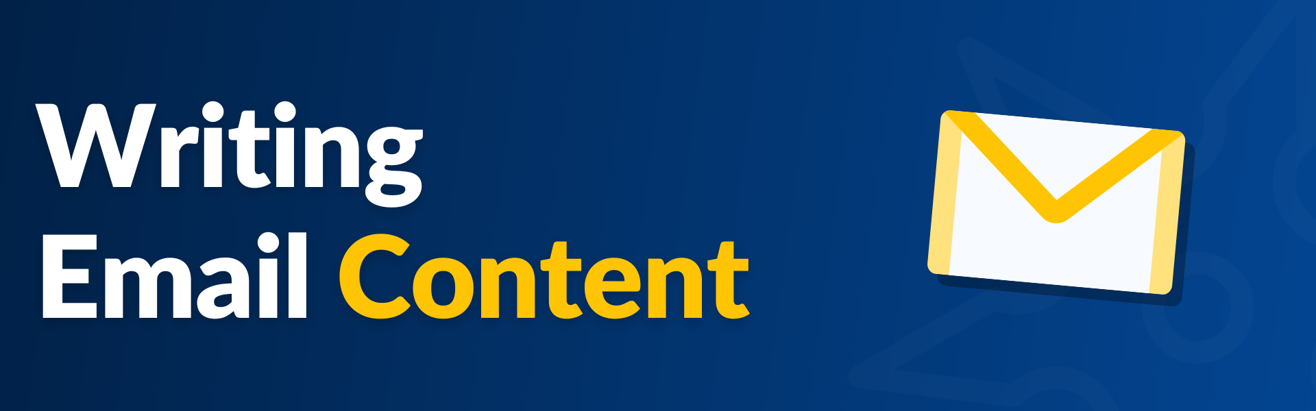 Text reads "writing email content"
