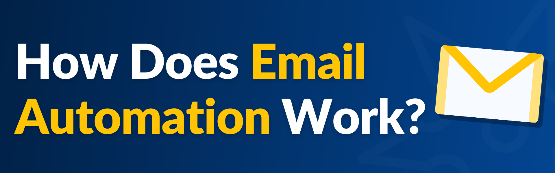 Text reads "how does email automation work?"