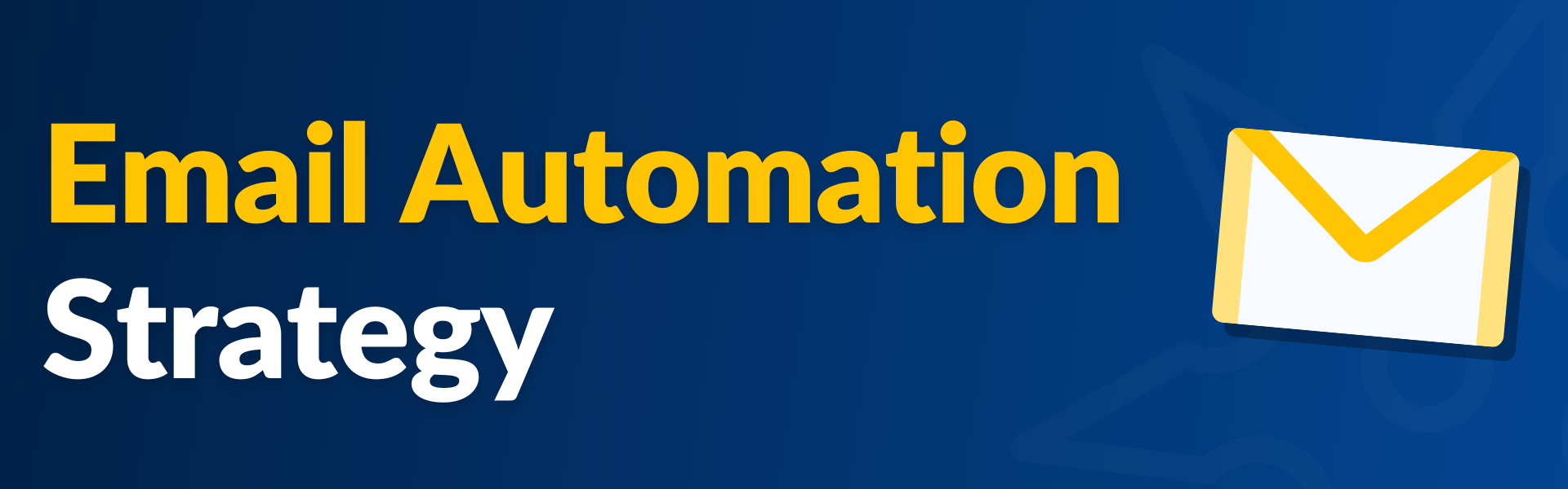 Text reads "email automation strategy"