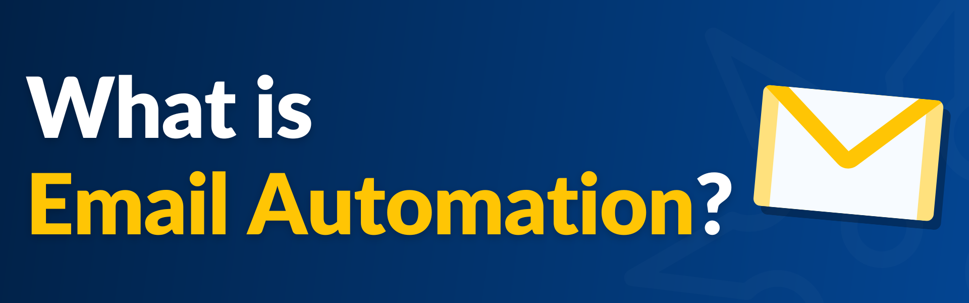 Text reads "what is email automation?"