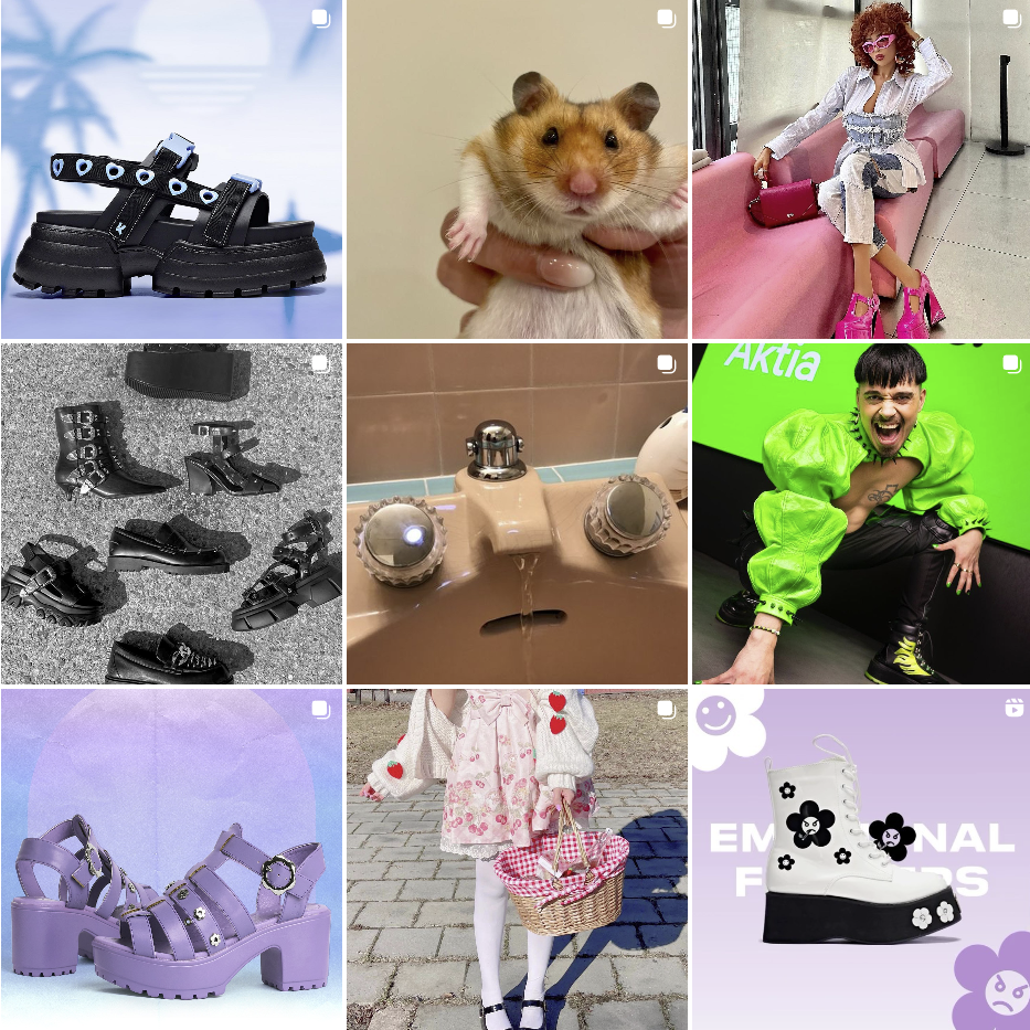 Screenshot of the KOI Footwear Instagram