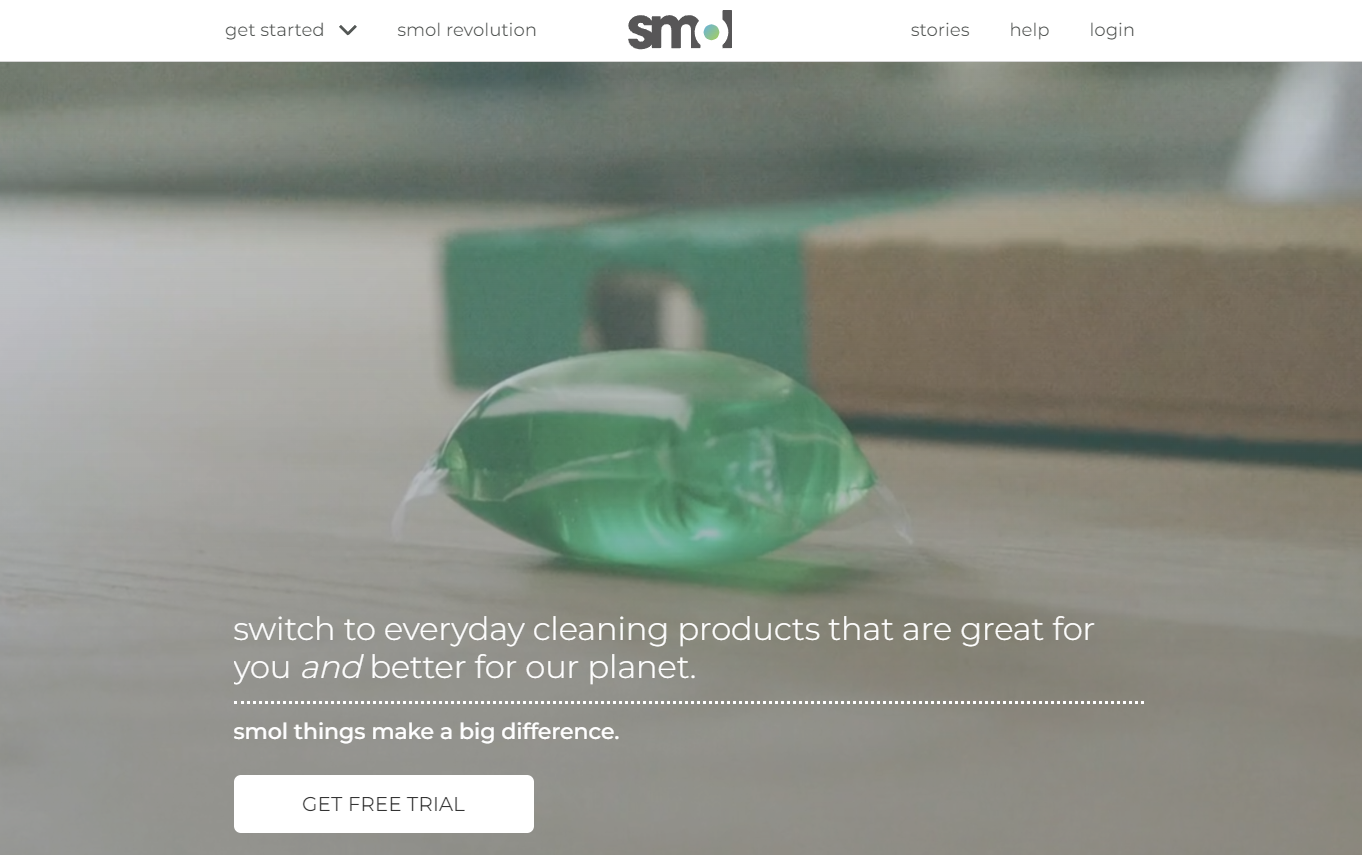 Screenshot of the Smol website