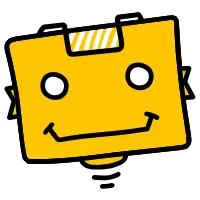 Drawing of a yellow robot.