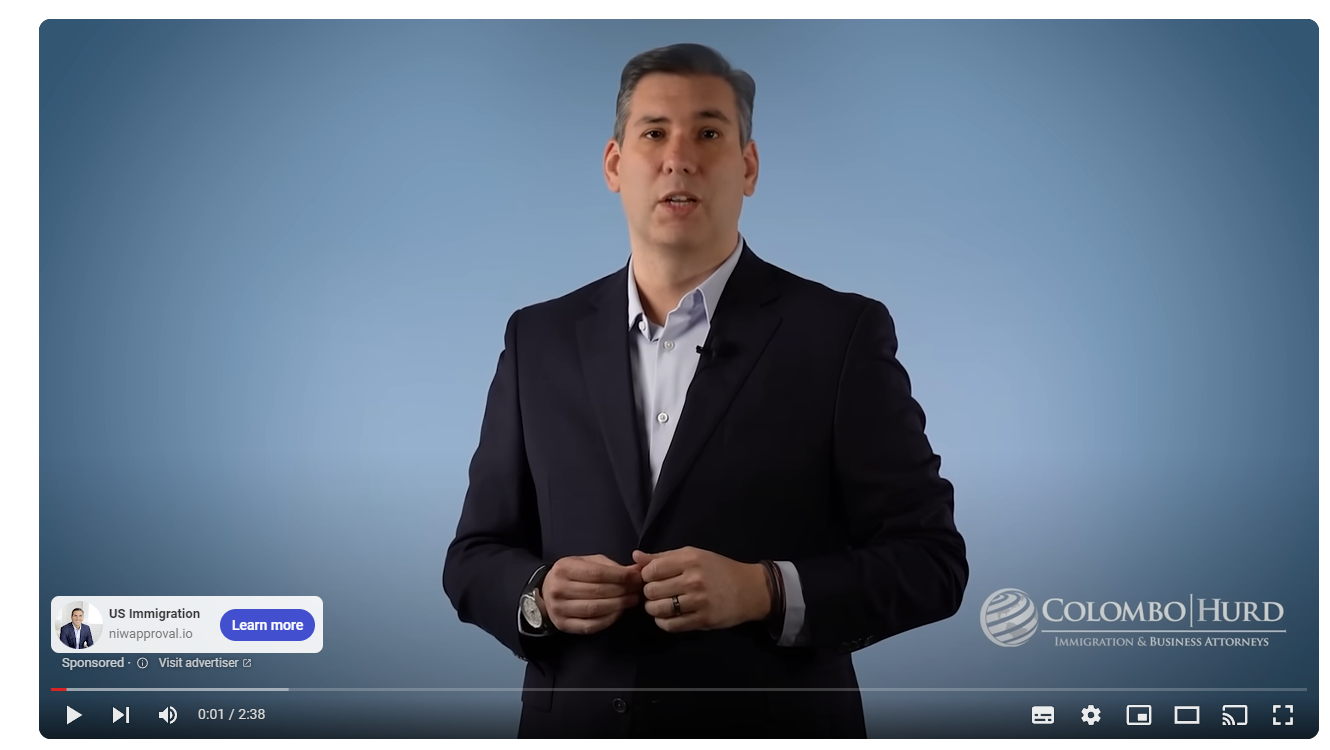 Screenshot of a video ad on youtube