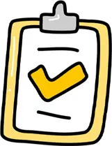 Drawing of a clipboard.
