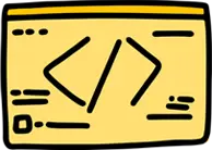 Drawing of code in a browser.