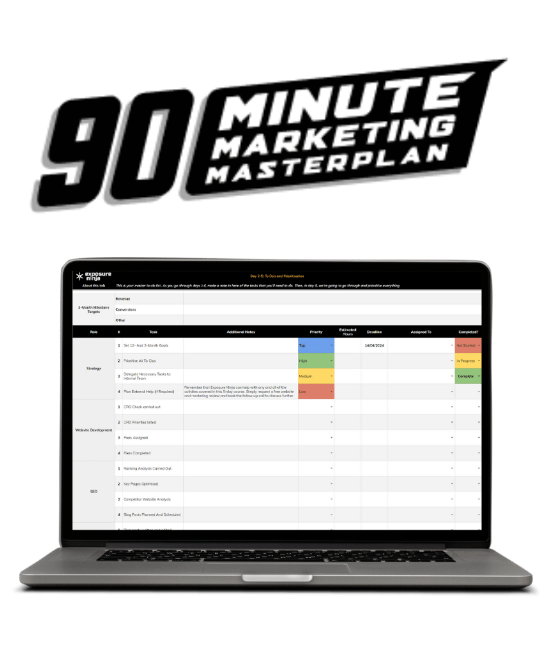Screenshot of Thinkplus's 90-Minute Marketing Masterplan.