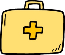 Drawing of a medical bag.