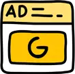 Drawing of a Google Ad.