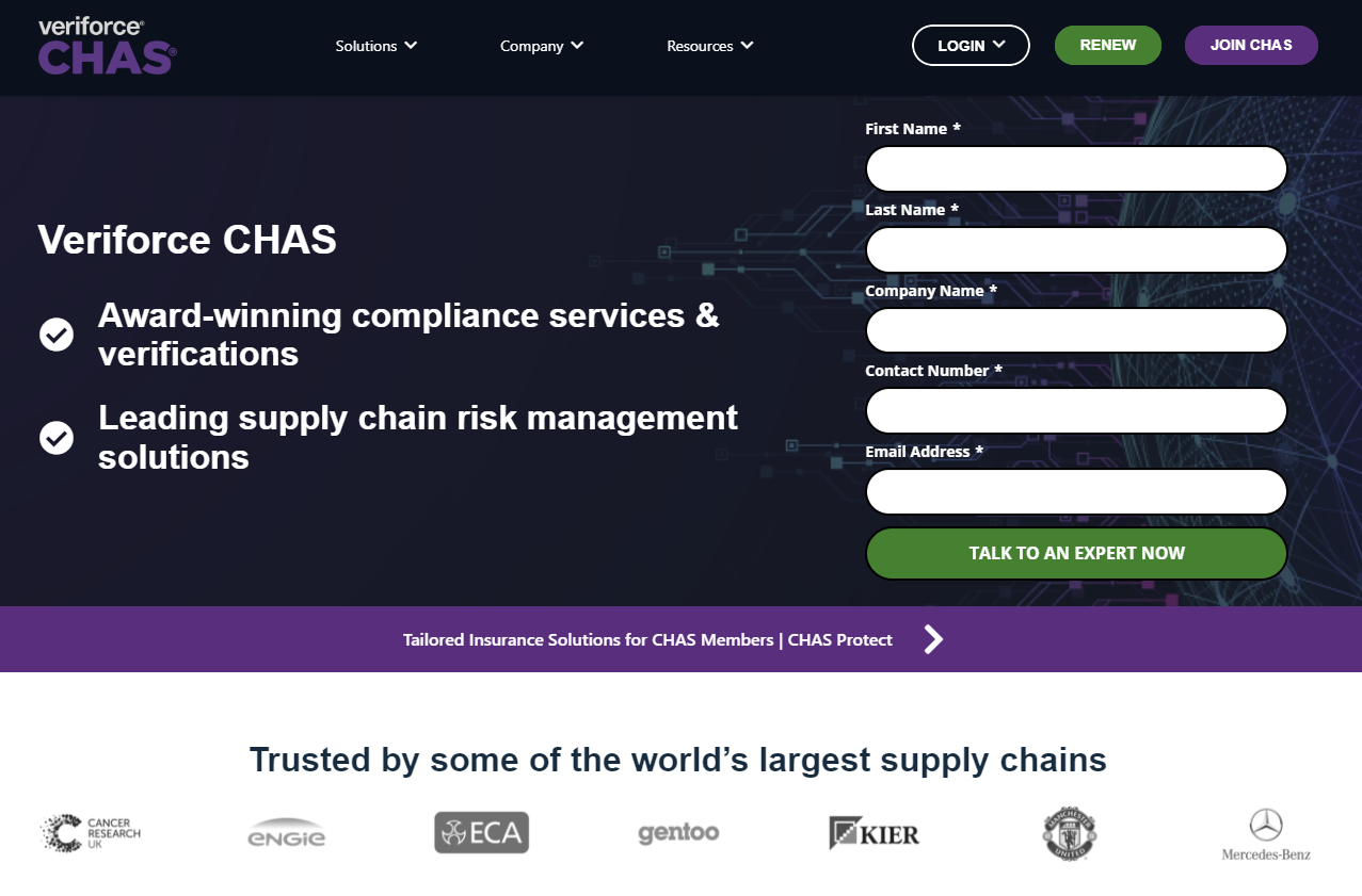 Screenshot of an updated website design